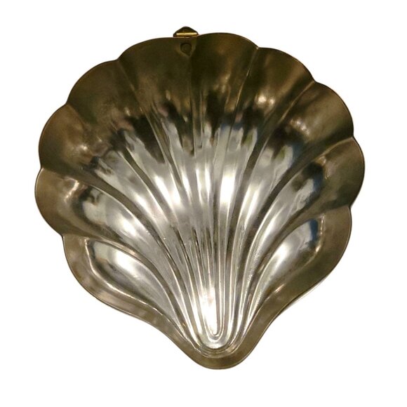 Two Benjamin & Medwin Vintage Molds Copper Tin Clam Shell Wall Hanging 6" - Picture 5 of 10